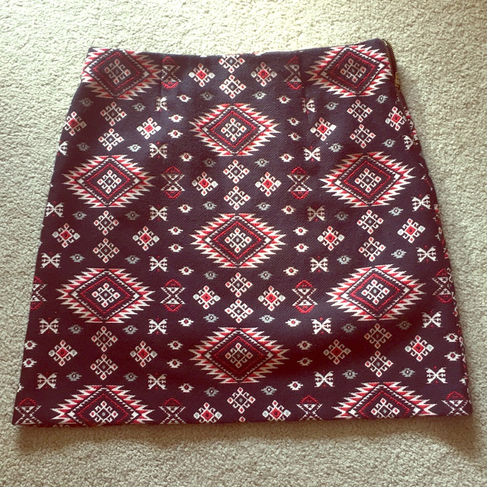 Aztec print skirt